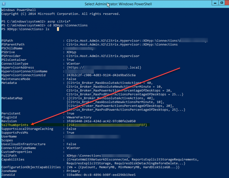 Citrix Studio Cannot connect to vCenter server due to certificate